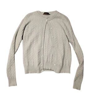 William Kasper 100% Pure Cashmere 2-Piece Sweater Set – Light Green, Size L